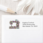 Étiquette de Motif de courtepointe de machine à co (En situation)