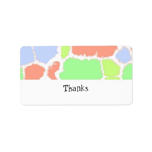 Étiquette de Motif de fourrure de Giraffe multicol (Devant)