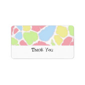 Étiquette de Motif de fourrure de Giraffe multicol (Devant)