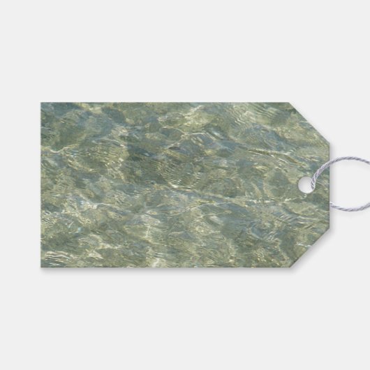 Étiquette de motif d'eau grise (Devant (Horizontal))