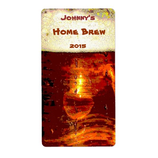 Étiquette de mousse et de bière (Devant)