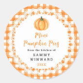 Étiquette de muffins à la citrouille faits maison (Devant)