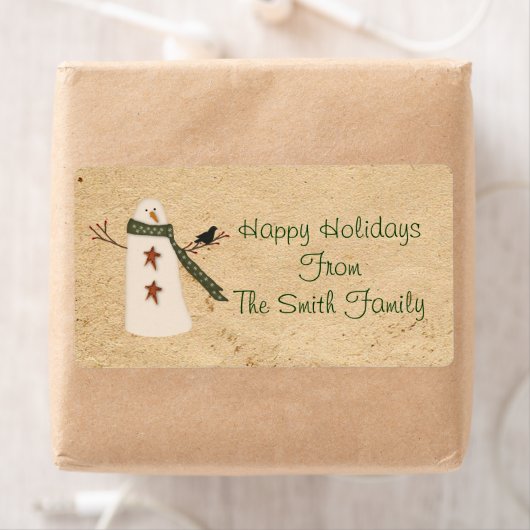 Étiquette de neige primitif (En situation)