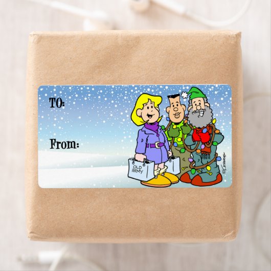 Étiquette de Noël (En situation)