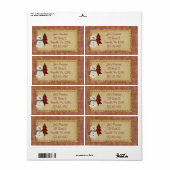 Étiquette de Noël (Feuille entière)