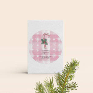 Étiquette de Noël à la menthe poivrée pour entrepr