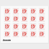 Étiquette de Noël à partir de pour Mug Doodle Noël (Feuille)