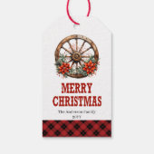 étiquette de Noël à roue de cowboy occidental modi (Dos)
