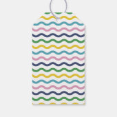 Étiquette de Noël blanche joyeuse et ondulée (Dos)