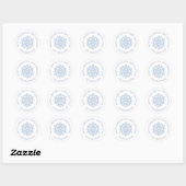 Étiquette de Noël bleu clair Snowflake (Feuille)