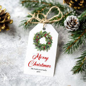 Étiquette de Noël Couronne Traditionnelle