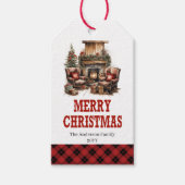 Étiquette de Noël cowboy éditable thème Far West (Devant)