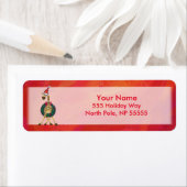 Étiquette de Noël de la Giraffe Festive (En situation)