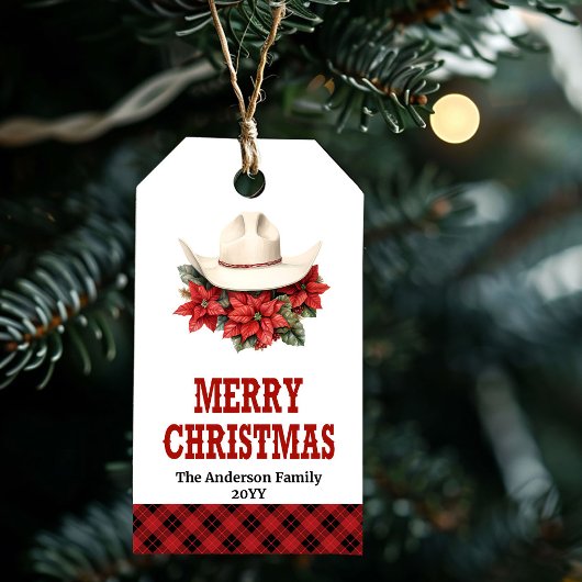 Étiquette de Noël de l'Ouest sauvage modifiable av