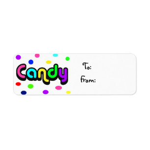 Étiquette de Noël des bonbons