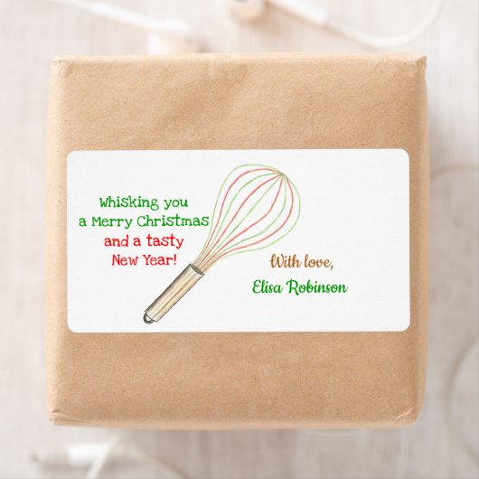 Étiquette de Noël / Étiquette de cuisson (vert rou (En situation)