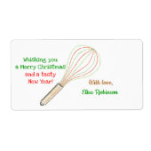 Étiquette de Noël / Étiquette de cuisson (vert rou (Devant)