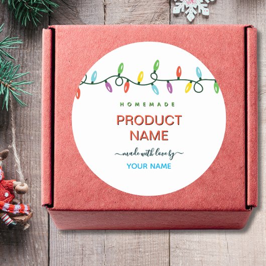 Étiquette de Noël Fait Maison par Label