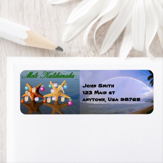 Étiquette de Noël hawaïen (En situation)