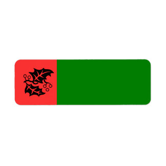 Étiquette de Noël Holly