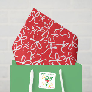 Étiquette de Noël Holly Doodle CHRISTMAS Fêtes De