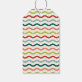 Étiquette de Noël Ivory Happy Merry Wavy (Dos)