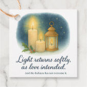 Étiquette de Noël Lumière dans la Saison Tranquill (Devant)