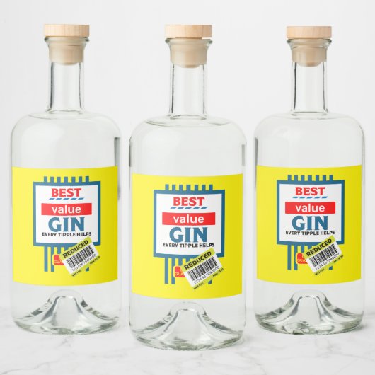 Étiquette de Noël nouveauté Gin (Bouteilles)