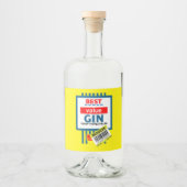 Étiquette de Noël nouveauté Gin (Devant)
