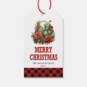 Étiquette de Noël occidentale avec texte Yuletide  (Dos)
