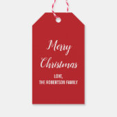 Étiquette de Noël Ourson Père Noël, Vacances (Dos)