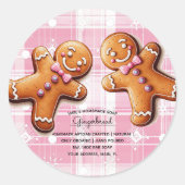 Étiquette de Noël pour biscuits d'affaires de savo (Devant)
