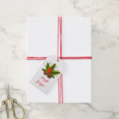 Étiquette de Noël pour oiseaux cardinaux (Avec de la ficelle)