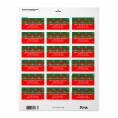 Étiquette de Noël pour Pickleball (Feuille entière)
