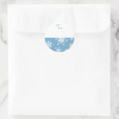 Étiquette de Noël Snowflake - Bleu (Sac)