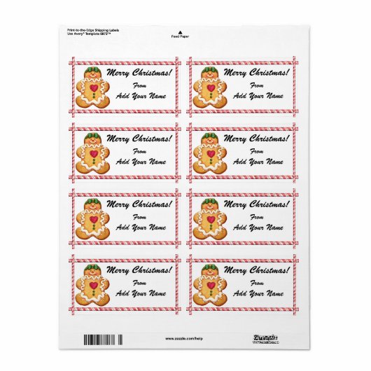 Étiquette de Noël - SRF (Feuille entière)