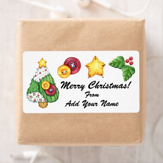 Étiquette de Noël - SRF (En situation)