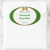 Étiquette de Noël vert (Sac)