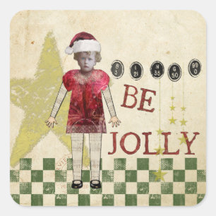 Étiquette de Noël Vintage Stickers de Noël