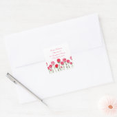 Étiquette de nom blanc Rose Blooms (Enveloppe)