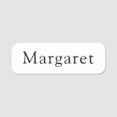 Étiquette de nom classique personnalisée avec nom  (Devant)