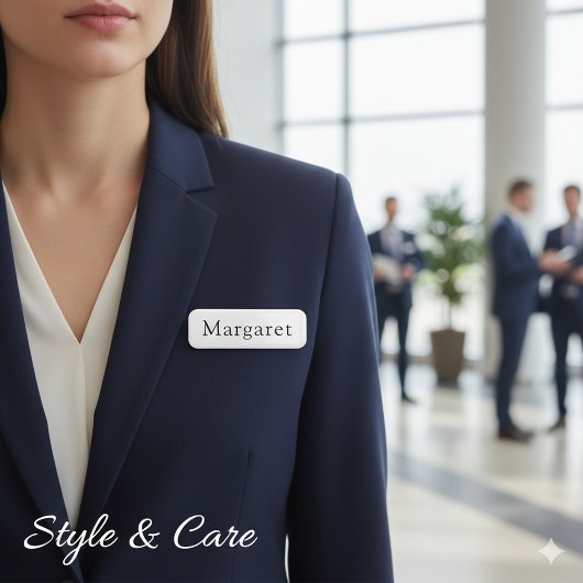 Étiquette de nom classique personnalisée avec nom 