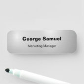 Étiquette de nom classique pour employé de bureau (En situation)
