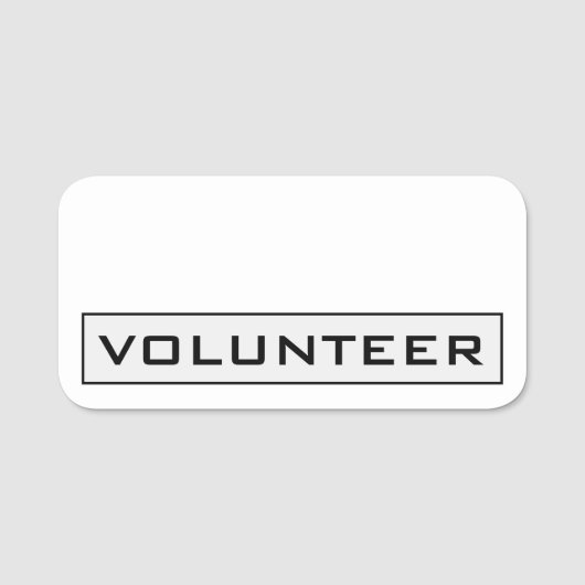 Étiquette de nom, classique "VOLONTAIRE" (Devant)