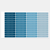 Étiquette de nom colorée moderne étanche (Feuille)