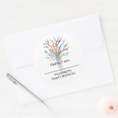 Étiquette de nom d'arbre généalogique de réunion d (Enveloppe)