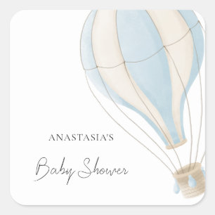 Étiquette de nom de ballon à air chaud pour Baby S