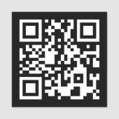 Étiquette de nom de code QR noir et blanc (Devant)
