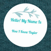 Étiquette de nom de douche de mariée ou d'événemen