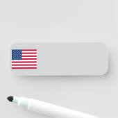 Étiquette de nom de drapeau américain à effacement (En situation)